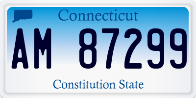 CT license plate AM87299