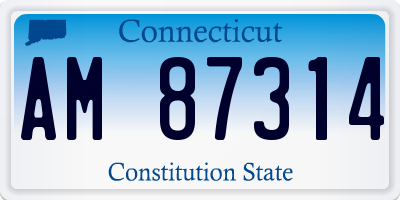 CT license plate AM87314