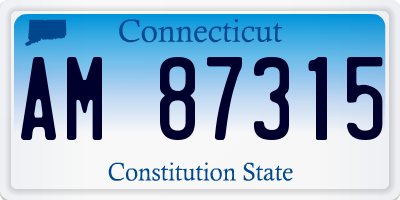 CT license plate AM87315