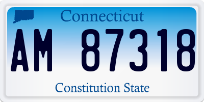 CT license plate AM87318