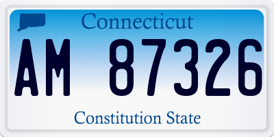CT license plate AM87326
