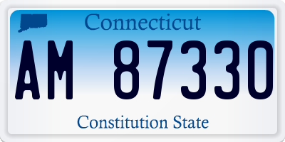 CT license plate AM87330