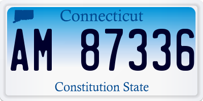 CT license plate AM87336