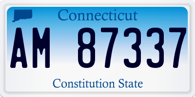 CT license plate AM87337