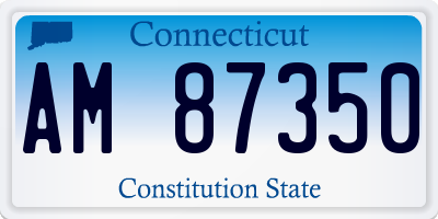 CT license plate AM87350