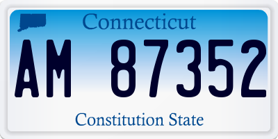 CT license plate AM87352
