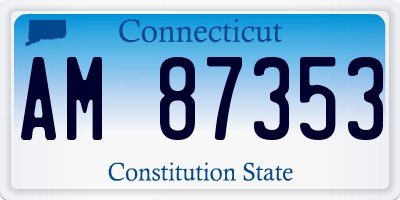 CT license plate AM87353