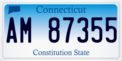 CT license plate AM87355
