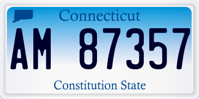 CT license plate AM87357