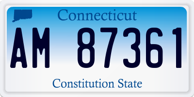 CT license plate AM87361