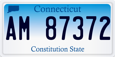 CT license plate AM87372