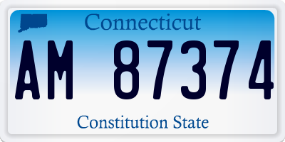 CT license plate AM87374