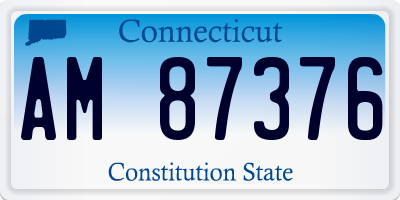 CT license plate AM87376