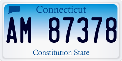 CT license plate AM87378