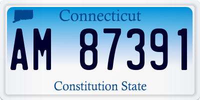 CT license plate AM87391