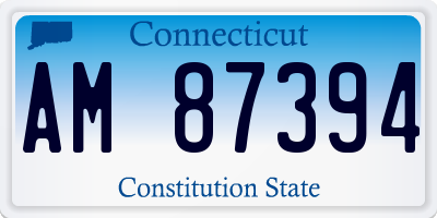 CT license plate AM87394