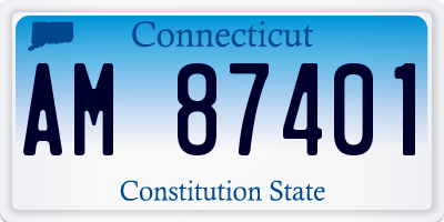 CT license plate AM87401