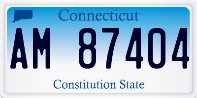 CT license plate AM87404