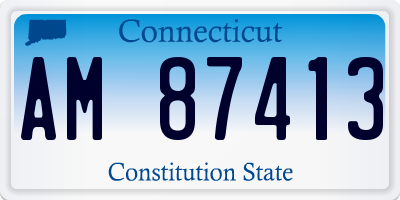 CT license plate AM87413