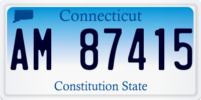 CT license plate AM87415