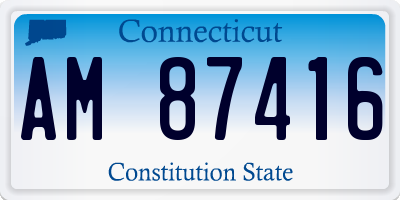 CT license plate AM87416