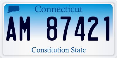 CT license plate AM87421