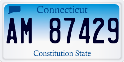 CT license plate AM87429