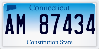 CT license plate AM87434