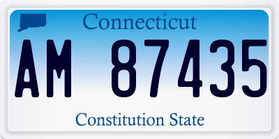 CT license plate AM87435