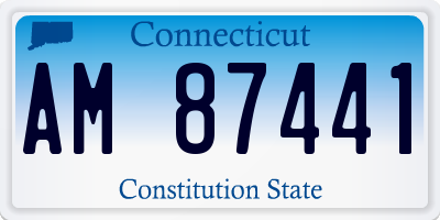 CT license plate AM87441