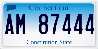 CT license plate AM87444