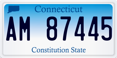 CT license plate AM87445
