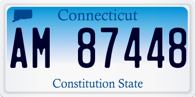 CT license plate AM87448