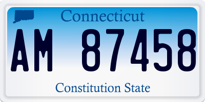 CT license plate AM87458