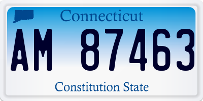 CT license plate AM87463