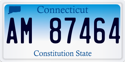 CT license plate AM87464