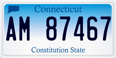 CT license plate AM87467