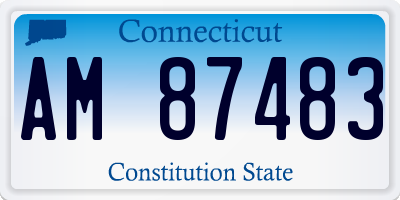 CT license plate AM87483
