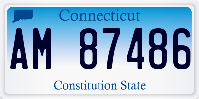 CT license plate AM87486