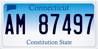 CT license plate AM87497
