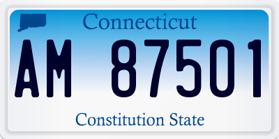 CT license plate AM87501