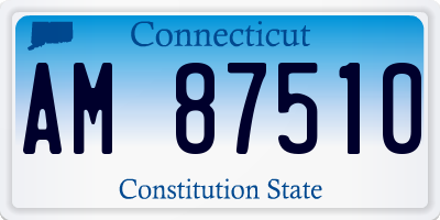 CT license plate AM87510