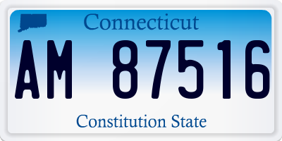 CT license plate AM87516