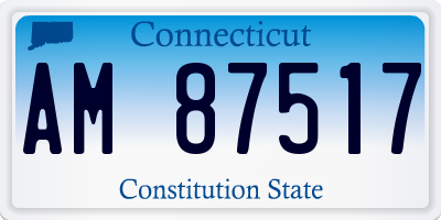 CT license plate AM87517