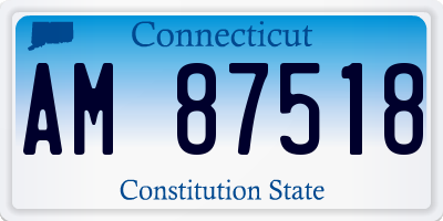 CT license plate AM87518