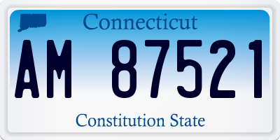 CT license plate AM87521