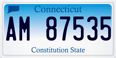 CT license plate AM87535