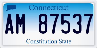 CT license plate AM87537
