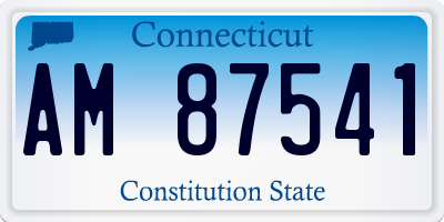 CT license plate AM87541