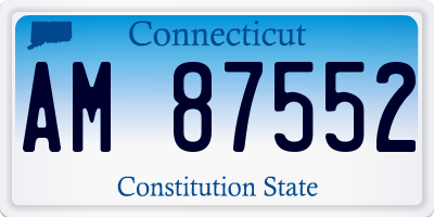 CT license plate AM87552